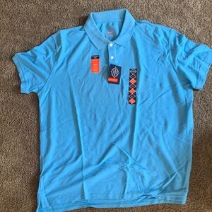 St. John's Bay Men's Aqua Blue Polo Shirt